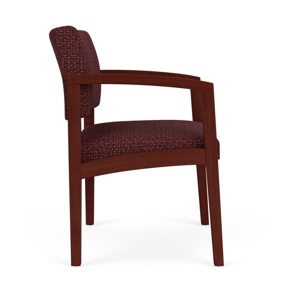 Lenox Wood Wide Guest Chair Wood Frame, Mahogany, RF Nebbiolo Upholstery